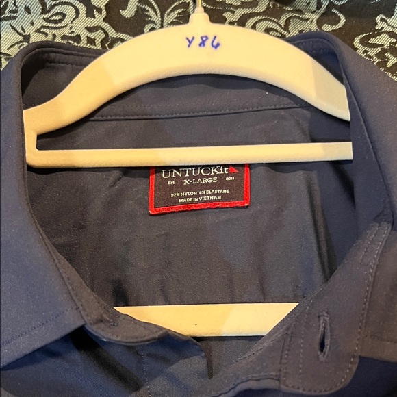 UNTUCKit Navy Casual Button Down Shirt - Picture 6 of 9